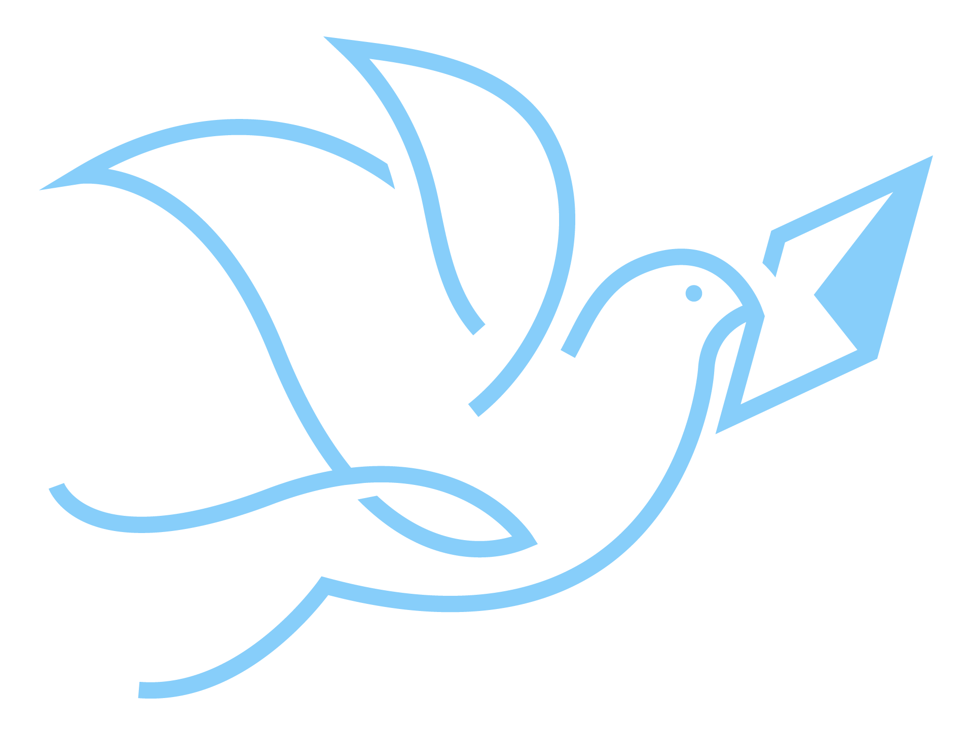 Easy Tidings Logo Letter Carrying Bird