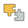a pair of puzzle pieces