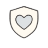 a shield with heart crest