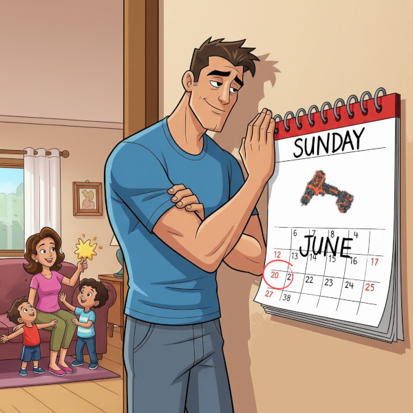 Father pining away for father's day