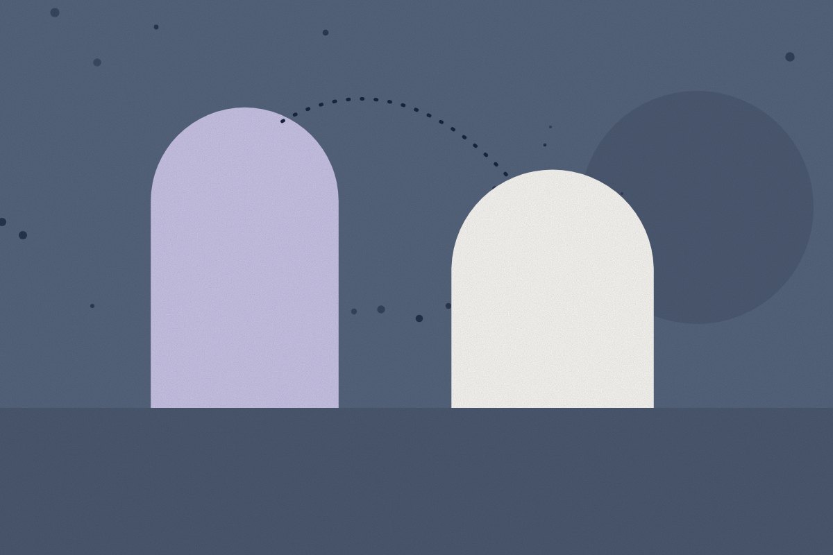 Abstract illustration for the article: How do you cope with the death of a spouse?