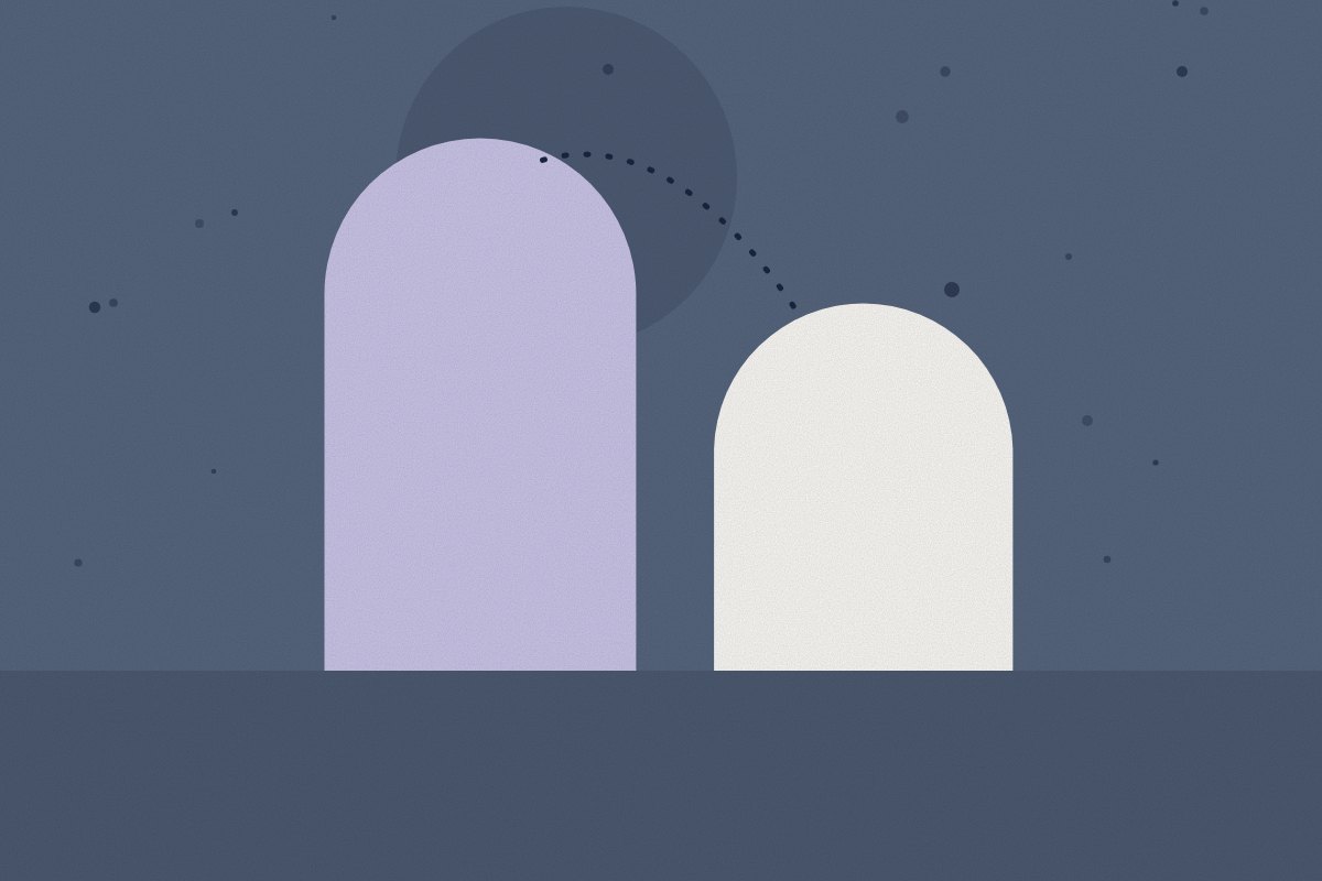 Abstract illustration for the article: How do you deal with grief when you feel alone?