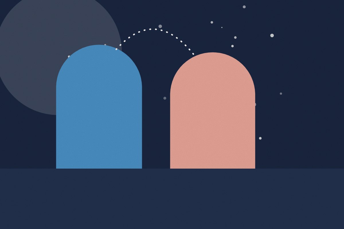 Abstract illustration for the article: What should you do right after a breakup?